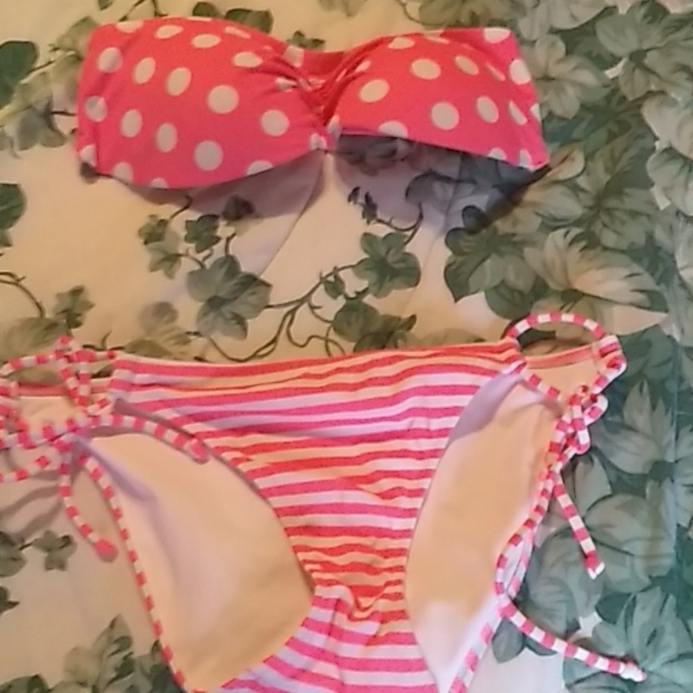 A two piece swim suit